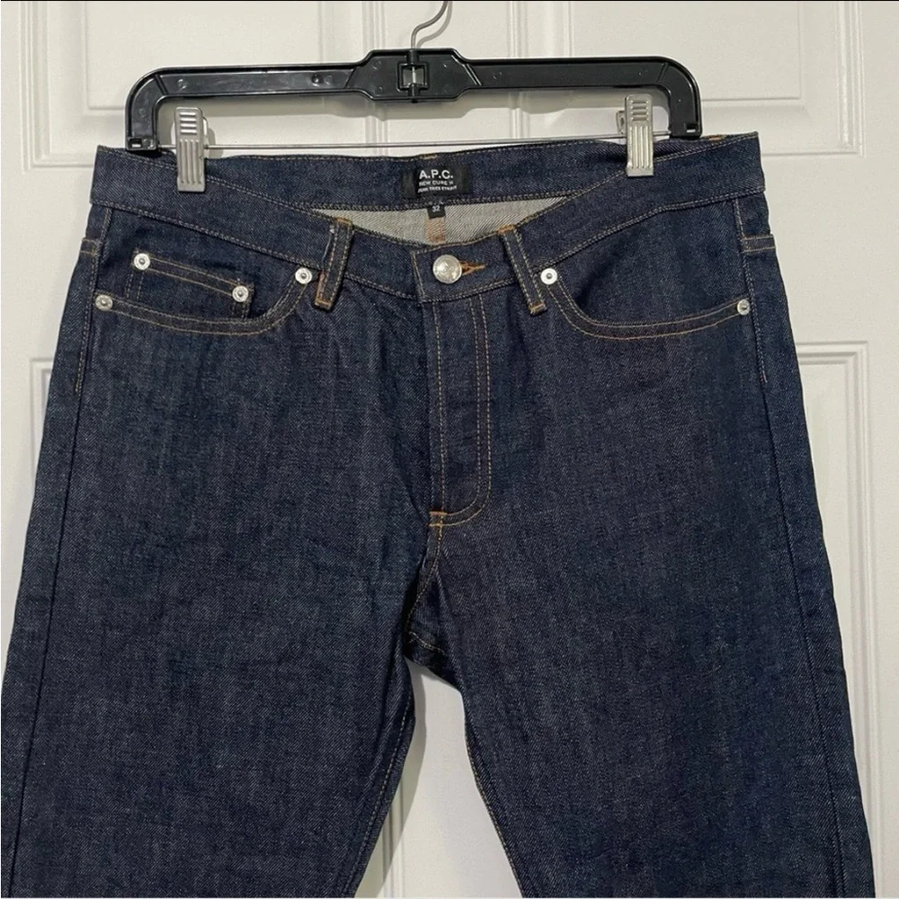 NWOT A.P.C New Cure H Dark‎ Denim Rigid Jeans Size 32X34